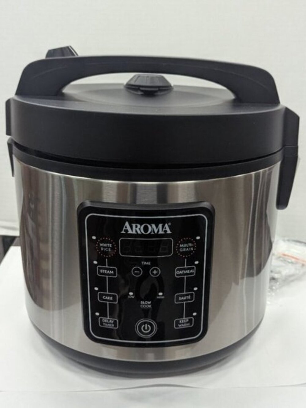 Aroma 20-Cup Digital Rice & Multi Cooker – Stainless Steel, 5 Settings, 700W